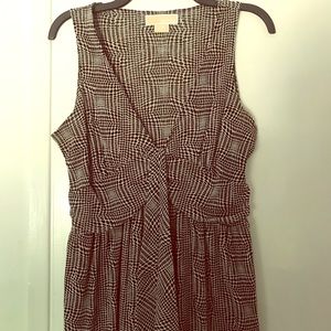 Black/White Michael Kors Flowy Sleeveless Mesh Top